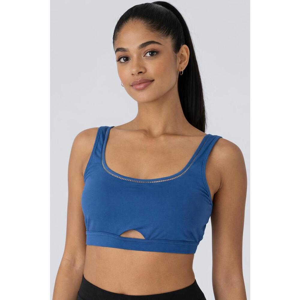 NWT Halara Blue Cutout Sports Bra Size Small